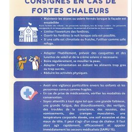 Consignes canicule